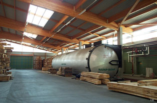Air dryer under vacuum of the mill Eurochêne